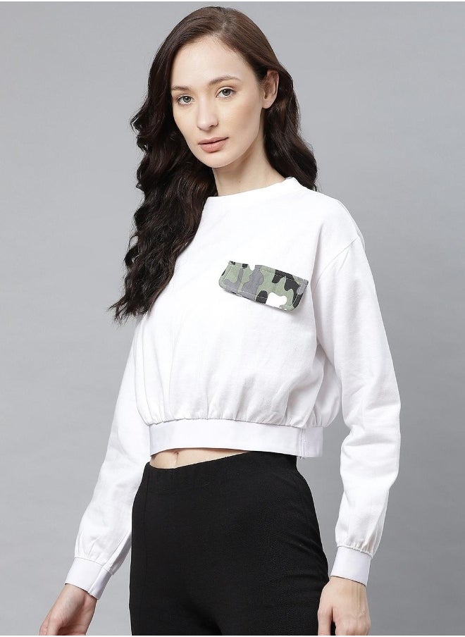 Hubberholme White Sweatshirt For Women  - Image 2