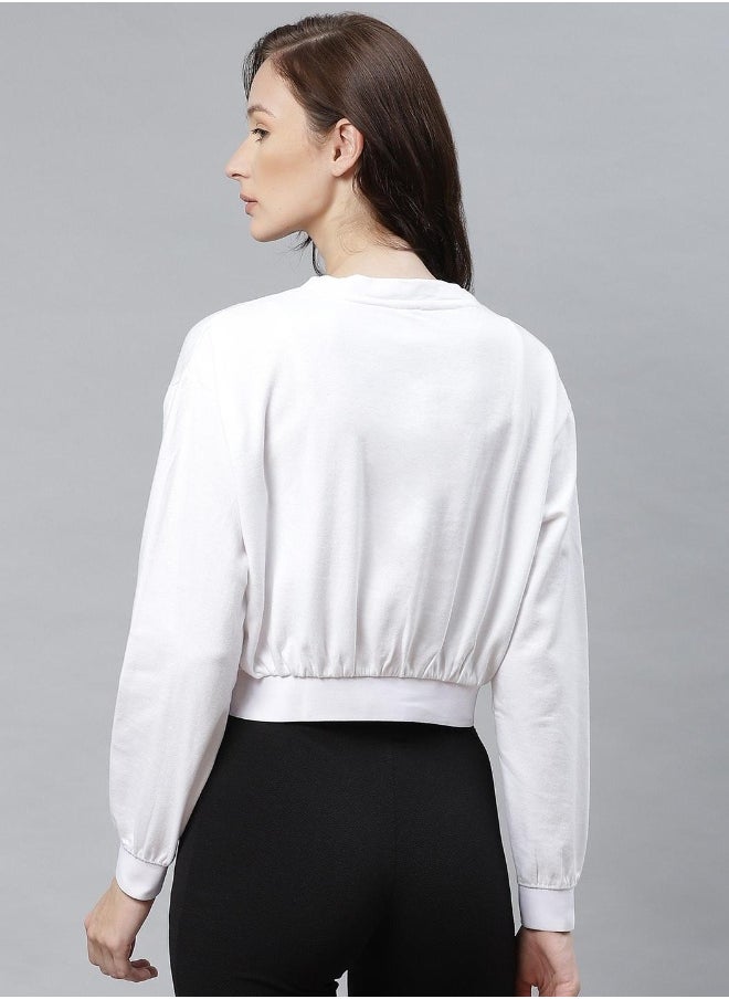 Hubberholme White Sweatshirt For Women  - Image 4