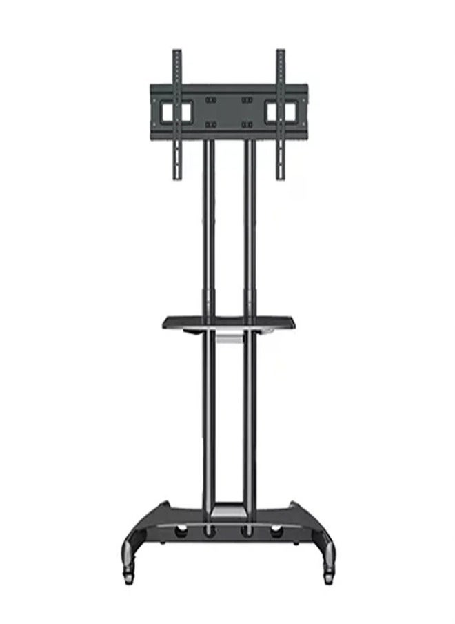 Skill Tech AVA1500 60 1P Large Height Adjustable Professional TV Trolley Stand for 32–75 Inch Screens, VESA 600x400mm, Max Load 46kg – Rolling TV Stand for Home & Office  Black  - Image 1