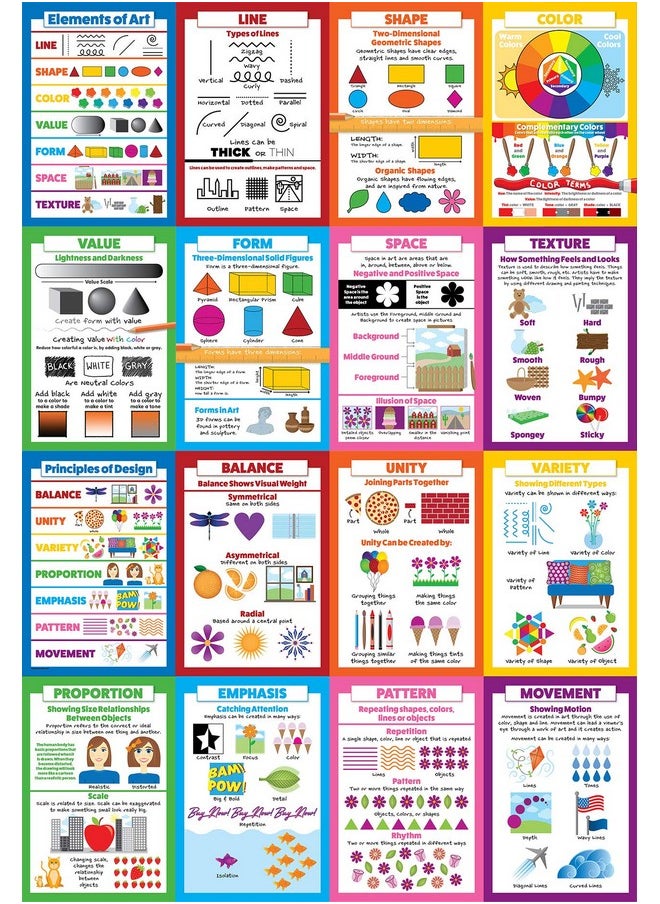 Palace Learning Palace Learning Elements of Art & Principles of Design 16 Poster Set (PAPER, 13 x 19)  - Image 3