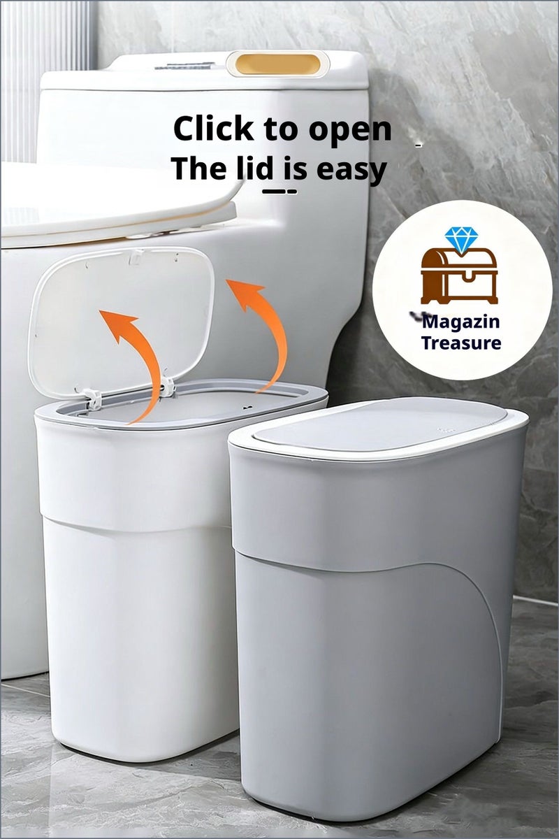 Trash Can 15.5L with Push Lid - Image 5