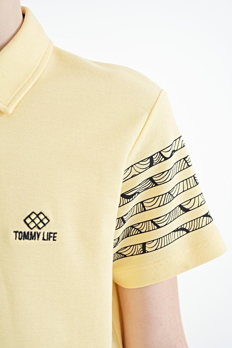 Tommy Life Yellow Sleeve Print Detailed Standard Size Polo Collar Boy's T-Shirt - 11093  - Image 2