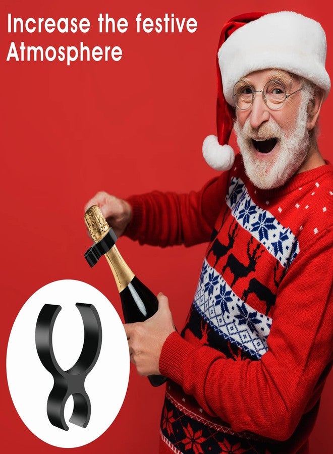 Prasacco 12 Pieces Champagne Bottle Sparklers Clips Champagne Bottle Single Holder Champagne Sparkler Safety Clips for Candle Christmas Wedding Party Supplies - Image 4