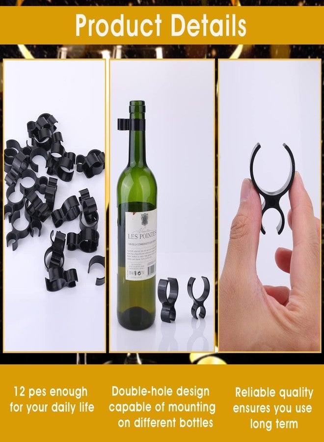 Prasacco 12 Pieces Champagne Bottle Sparklers Clips Champagne Bottle Single Holder Champagne Sparkler Safety Clips for Candle Christmas Wedding Party Supplies - Image 3