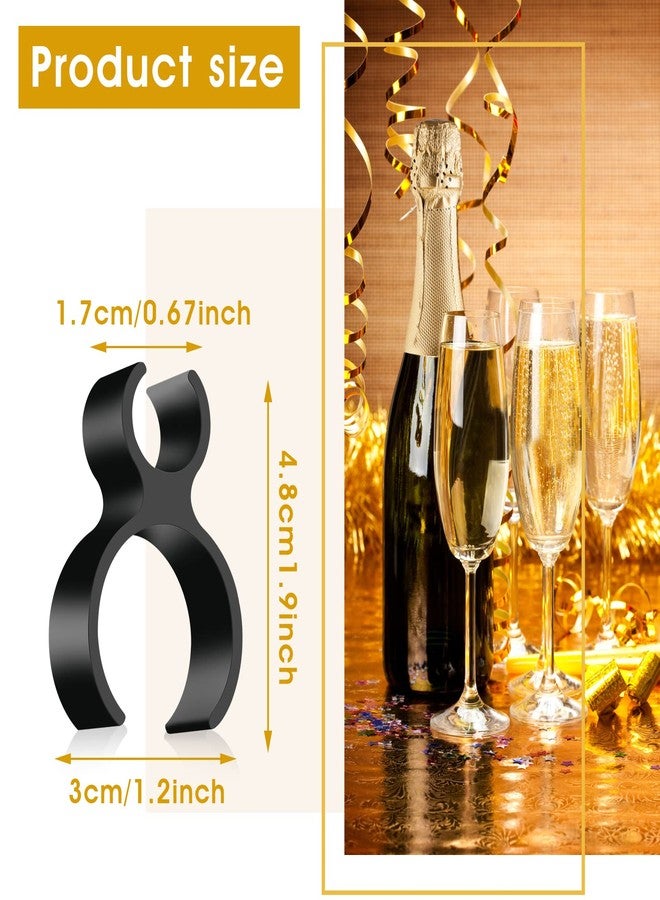 Prasacco 12 Pieces Champagne Bottle Sparklers Clips Champagne Bottle Single Holder Champagne Sparkler Safety Clips for Candle Christmas Wedding Party Supplies - Image 2