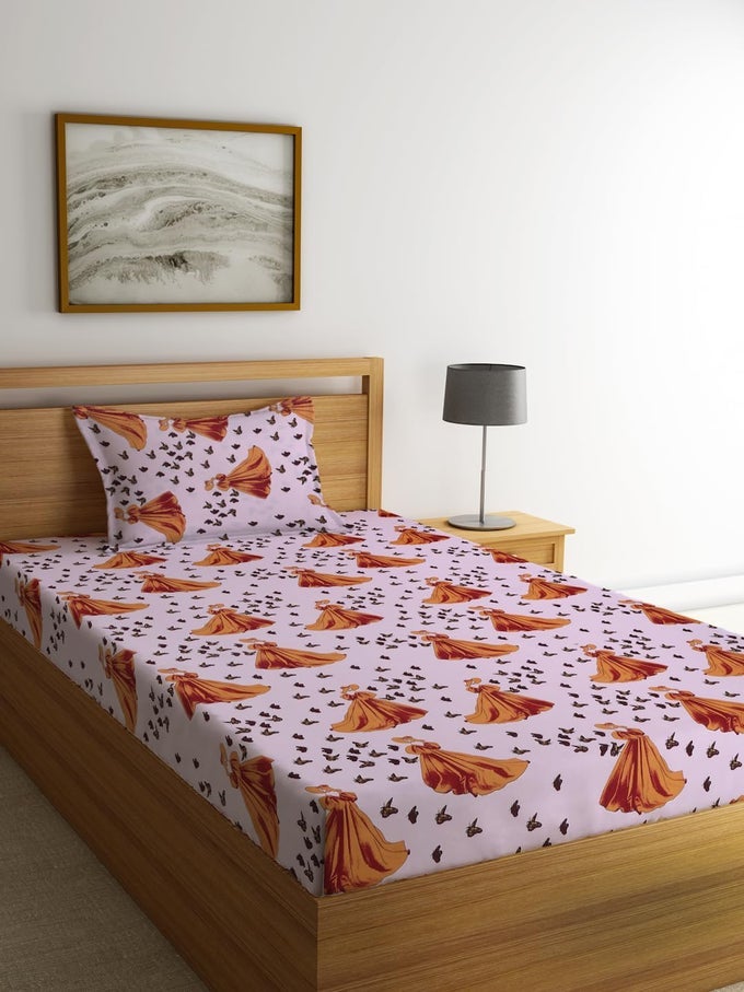 KIDS BED SHEET SET 100 COTTON SOFT SMOOTH ALLSEASON BEDDING FOR SINGLE BED WITH 1 BEDSHEET 1 PILLOWCASE COMFORTABLE AND STYLISH FOR CHILDRENS BEDROOMS