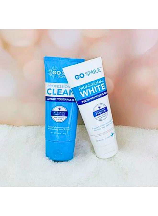 Go Smile - Professional Teeth Whitening Gel & Luxury Toothpaste - Teeth Whitener & Stain Remover Self Care Gifts, No Added Sensitivity - Travel Size For Gift Basket Or Stocking Stuffers, Mint 3.4Oz - Image 1