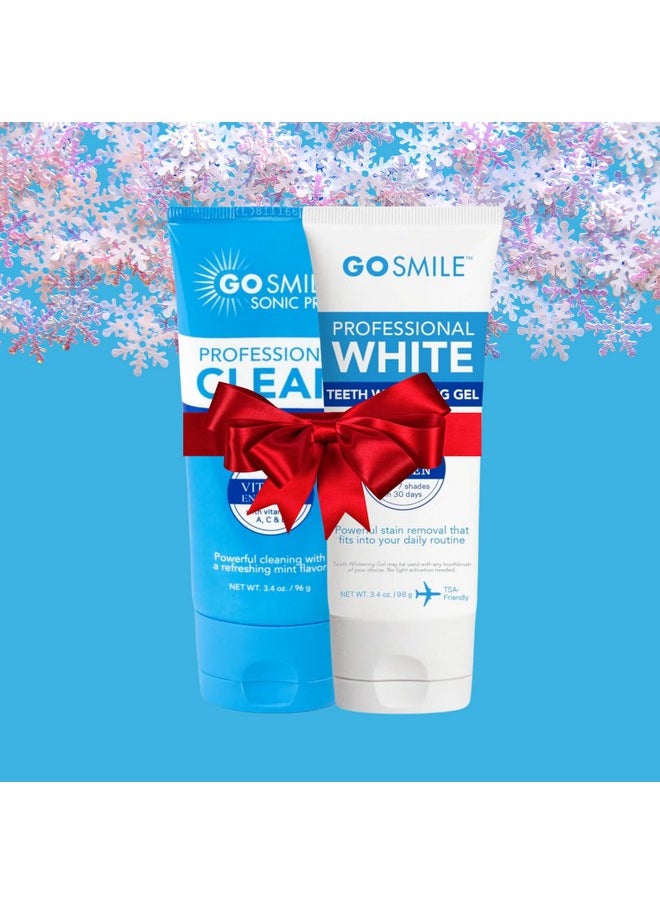 Go Smile - Professional Teeth Whitening Gel & Luxury Toothpaste - Teeth Whitener & Stain Remover Self Care Gifts, No Added Sensitivity - Travel Size For Gift Basket Or Stocking Stuffers, Mint 3.4Oz - Image 1