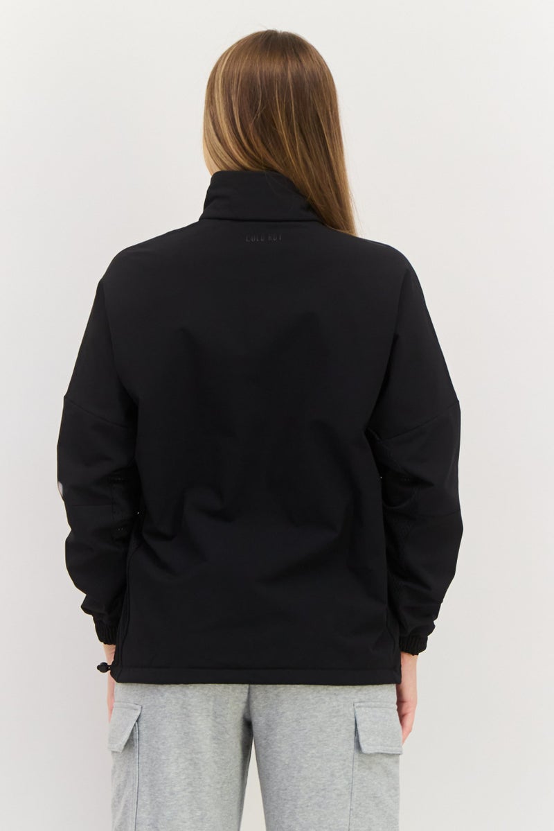 Adidas جاكيت تدريب كامل بسحاب للنساء، أسود - Image 3