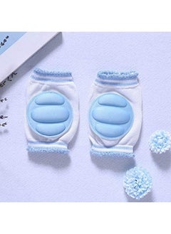 BabyGo Baby Knee Pads 1 Pairs Elastic Anti Slip Breathable Protector For Crawling (Blue)  - Image 5