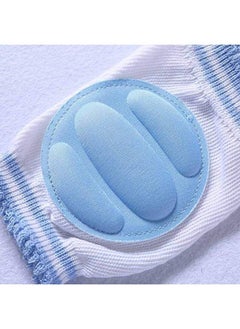 BabyGo Baby Knee Pads 1 Pairs Elastic Anti Slip Breathable Protector For Crawling (Blue)  - Image 4