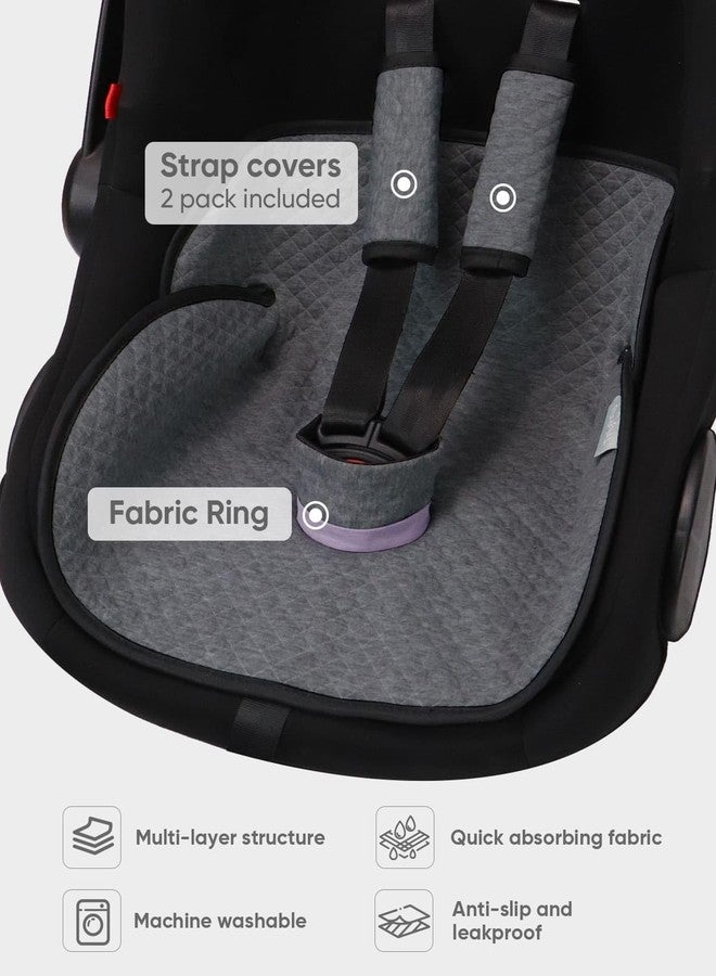 TinlyFinly 2 Pack Baby Potty Training Car Seat Protector, Waterproof Car Seat Liner for Potty Training Toilet, Baby Infant Toddler Piddle Pad Fits for Carseat, Stroller, Highchair - 2 Pack, Dark Gray - Image 4