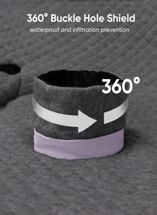 TinlyFinly 2 Pack Baby Potty Training Car Seat Protector, Waterproof Car Seat Liner for Potty Training Toilet, Baby Infant Toddler Piddle Pad Fits for Carseat, Stroller, Highchair - 2 Pack, Dark Gray - Image 5
