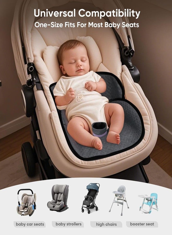 TinlyFinly 2 Pack Baby Potty Training Car Seat Protector, Waterproof Car Seat Liner for Potty Training Toilet, Baby Infant Toddler Piddle Pad Fits for Carseat, Stroller, Highchair - 2 Pack, Dark Gray - Image 2