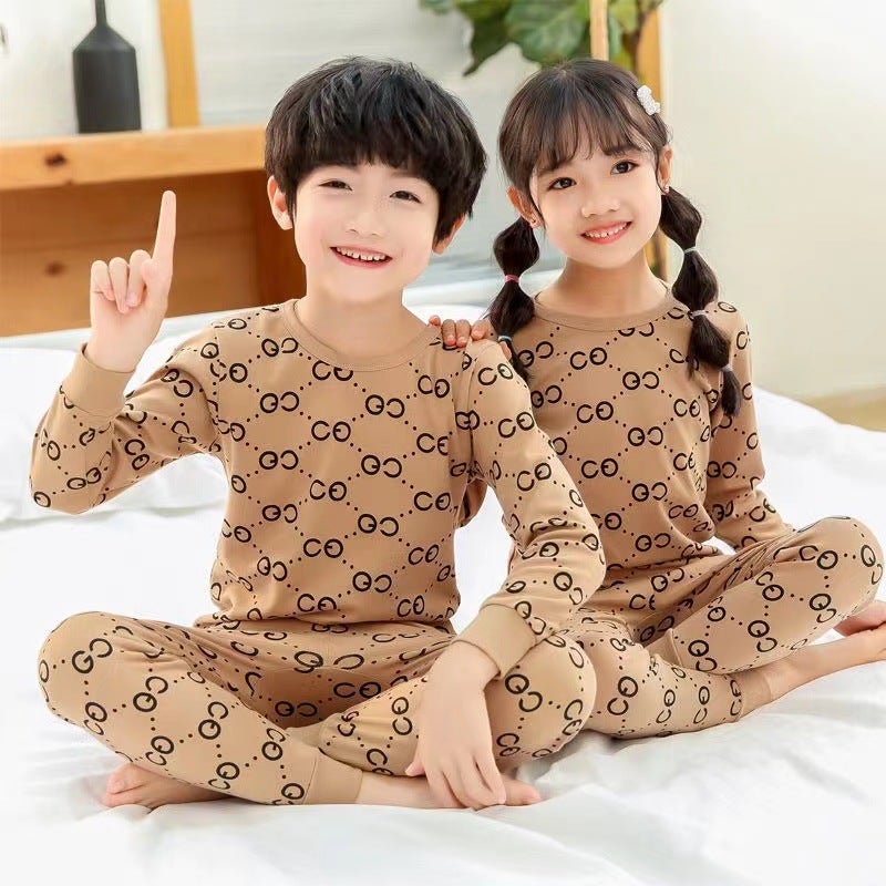 Children'S Autumn Clothes Long Trousers Home Clothes Warm Suit Girls' Long Sleeve Trousers Underwear Suit Children'S Pajamas Home Clothes - Image 5