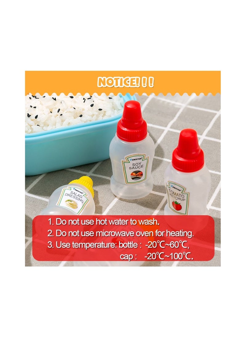 Generic - 3 Pcs 25ml Dressing Bottle Mini Tomato Salad Bottle Small Dressing Container Seasoning Storage Bottle Dressing Separately Tank - Image 1