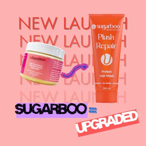 SugarBoo Curls Plush Repair Protein Hair Mask | Deep Conditioning Treatment | Vegan & Sulfate-Free | 200ml - Image 5