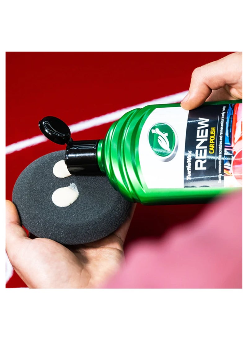 TURTLE Renew Polish 500ml Gently Removes Fine Scratches Revives Color Car Polish Turtle Wax  - Image 2
