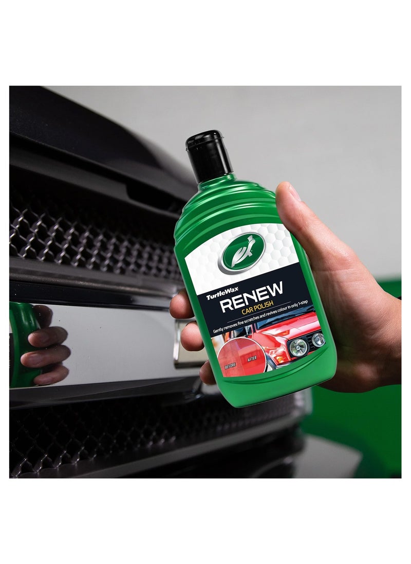 TURTLE Renew Polish 500ml Gently Removes Fine Scratches Revives Color Car Polish Turtle Wax  - Image 3