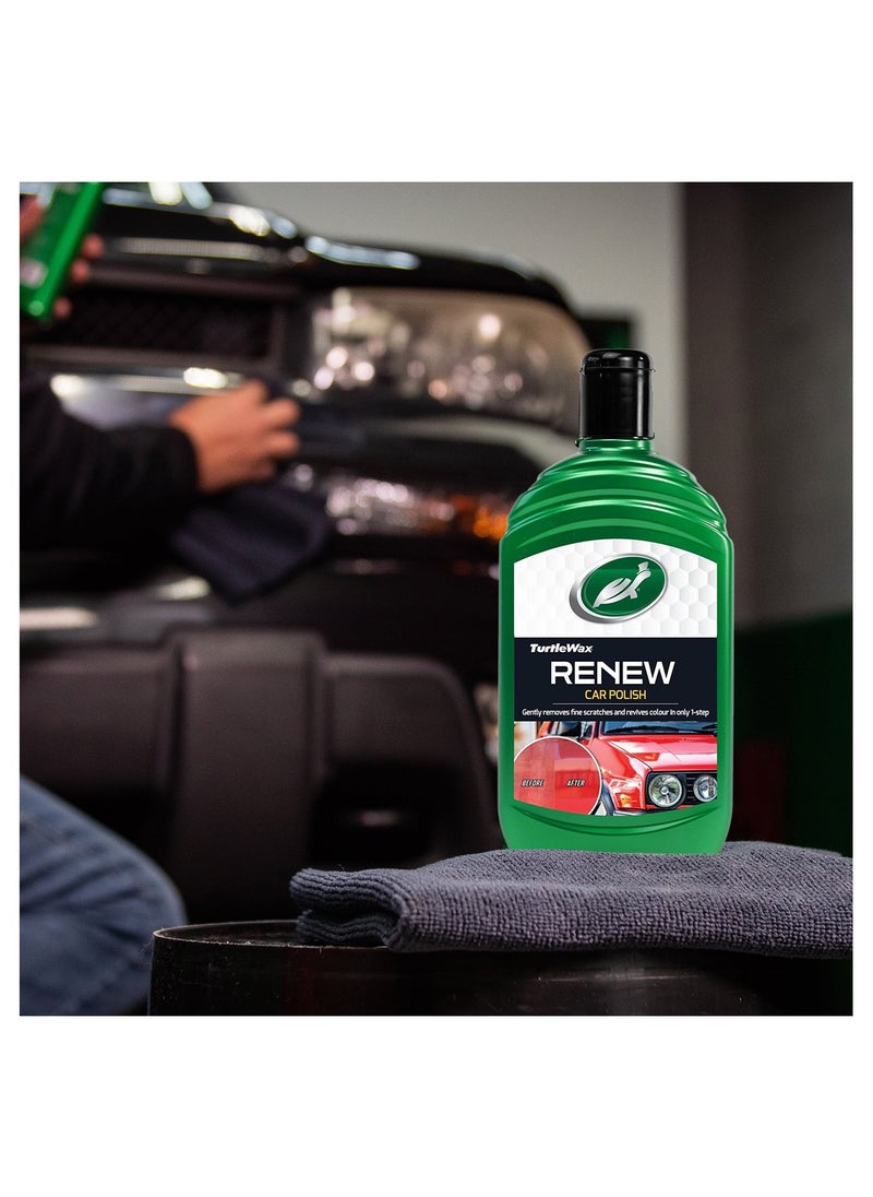 TURTLE Renew Polish 500ml Gently Removes Fine Scratches Revives Color Car Polish Turtle Wax  - Image 4