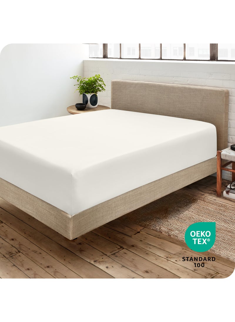 Bare Home Bare Home Fitted Bottom Sheet Split Head Flex King Size - Premium 1800 Microfiber - Ultra-Soft Hotel Luxury - Deep Pocket - Durable - Long Lasting (Split Head Flex King  Cream)  - Image 5