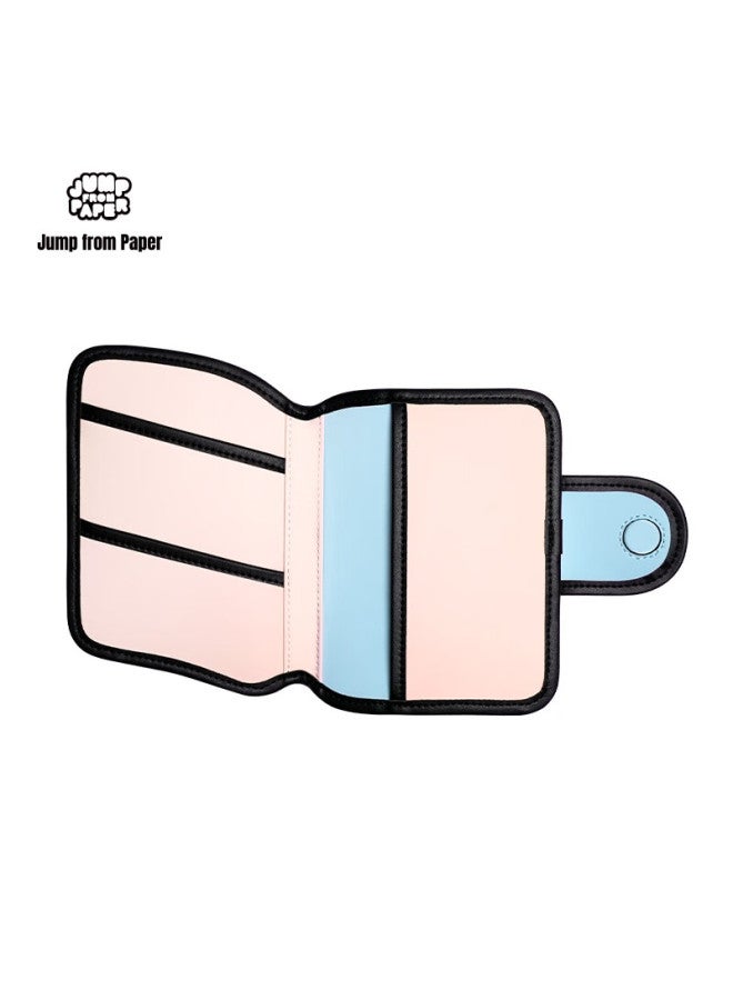 Jumpfrompaper Passport Holder, Doent Organizer, Multifunctional Card Holder, Portable Travel Wallet, Gift, Blue And Pink - Image 1