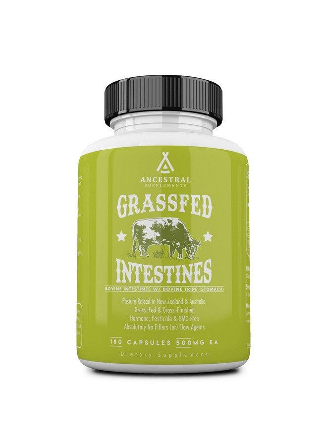 Ancestral Supplements مكملات الأجداد من لحم البقر العشبي مع المعدة (الكرشة)، 3000 ملغ، مكمل هضمي يدعم ارتجاع الحمض وصحة الأمعاء والهضم، غير معدّل وراثيًا، 180 كبسولة - Image 1