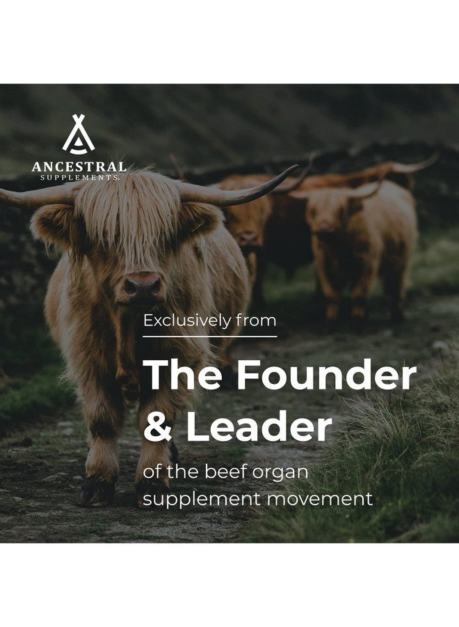 Ancestral Supplements مكملات الأجداد من لحم البقر العشبي مع المعدة (الكرشة)، 3000 ملغ، مكمل هضمي يدعم ارتجاع الحمض وصحة الأمعاء والهضم، غير معدّل وراثيًا، 180 كبسولة - Image 3