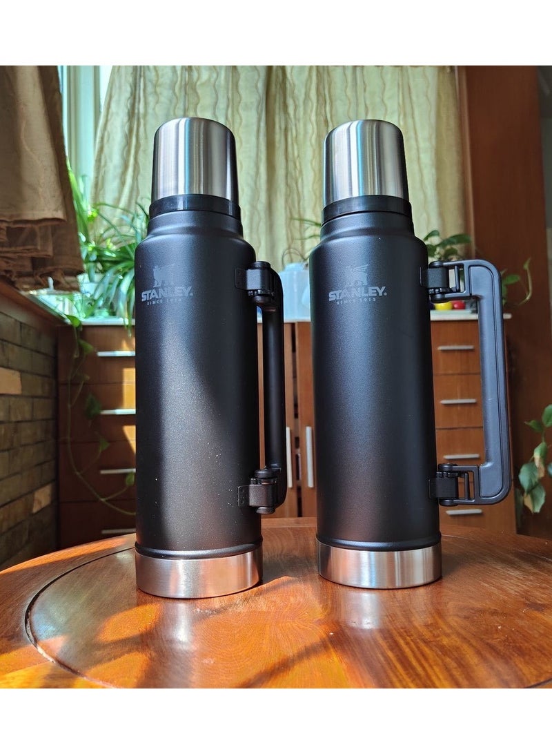 Stanley Classic Legendary Bottle 1.9L / 2.0QT Hammertone Green – BPA FREE Stainless Steel Thermos | Hot for 45 Hours | Leakproof Lid Doubles as Cup | Dishwasher Safe - Image 4