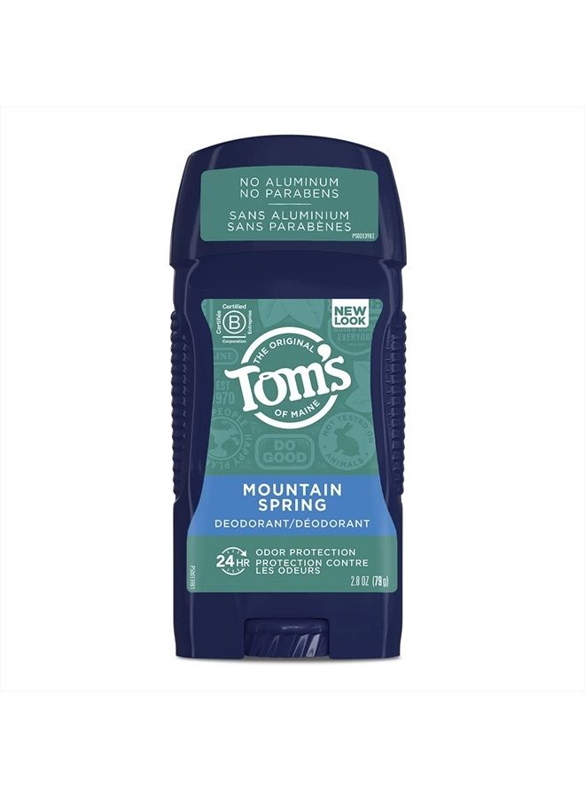 Tom's of Maine مزيل عرق طبيعي طويل الأمد خالٍ من الألومنيوم للرجال، ماونتن سبرينج، 2.8 أونصة (قد يختلف التغليف) - Image 1