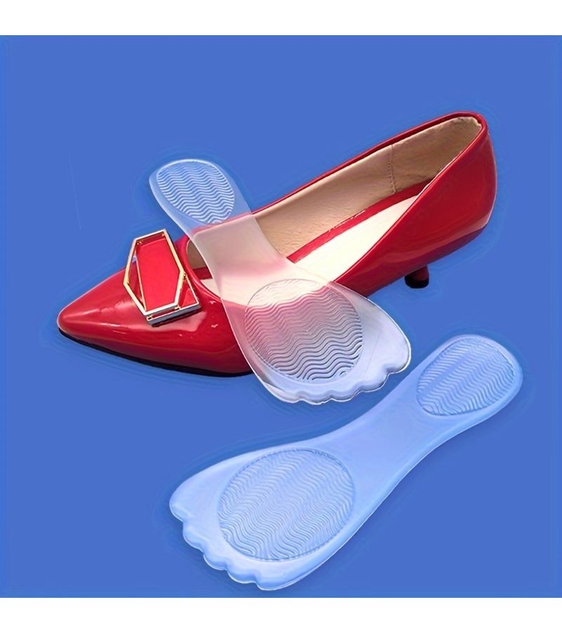 Women 3 4 Silicone Insoles Transparent Super Soft Comfortable Anti Slip Pads Self Adhesive Shoe Inserts For High Heels Sandals Leather Shoes - Image 5