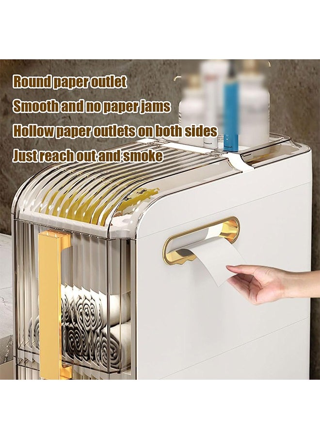 FLYROAD 3 Tier Plastic Drawers Cabinet Bathroom Storage Box Toilet Storage box with Wheels  - Image 5