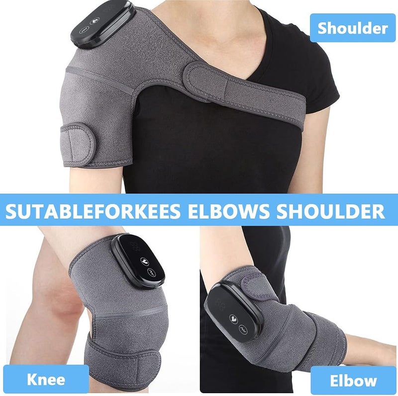 HASTHIP® BrandName Electric Heating Pad for Knee, Shoulder, and Elbow Pain Relief, 3-in-1 Brace Warmer with Adjustable Heat & Vibration Modes, Ideal Gift for Joint Relief and Muscle Comfort - Image 1