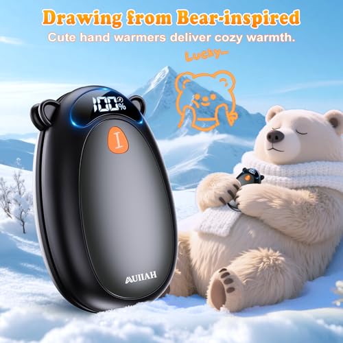 AUIIAH Hand Warmers Rechargeable with LED Display Magnetic 2 Pack, 4 Levels Heat, Portable Electric Hand Warmers Gifts for Christmas, Men, Women, Raynaud, Football, Camping, Hunting, Golf - Image 2