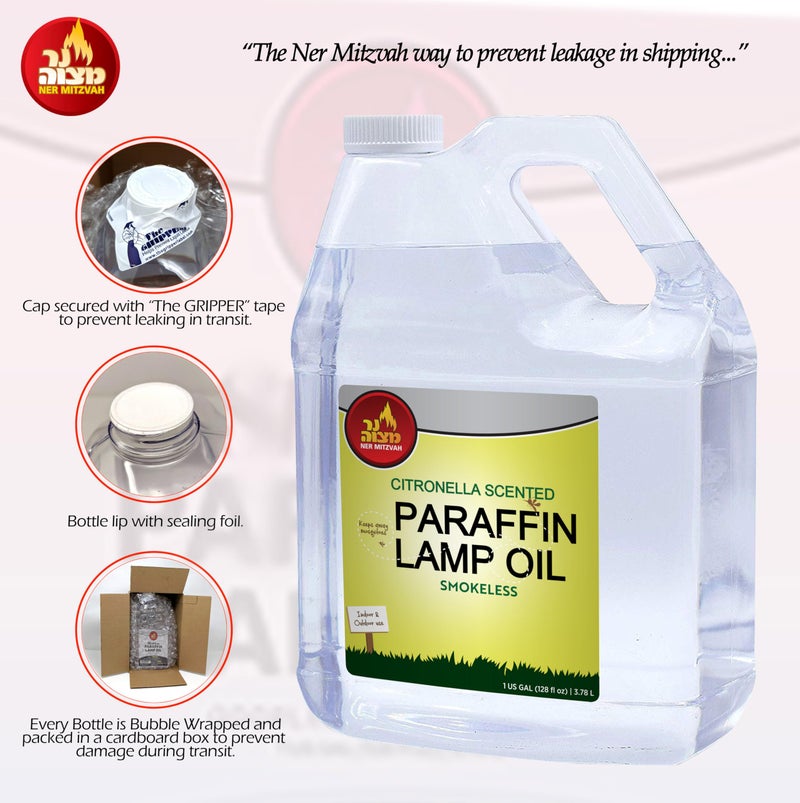 Ner Mitzvah Citronella Scented Lamp Oil, 1 Gallon - Smokeless and Odorless Insect and Mosquito Repellent Paraffin Lamp Oil for Indoor and Outdoor Lanterns, Torches, Oil Candle - Image 4
