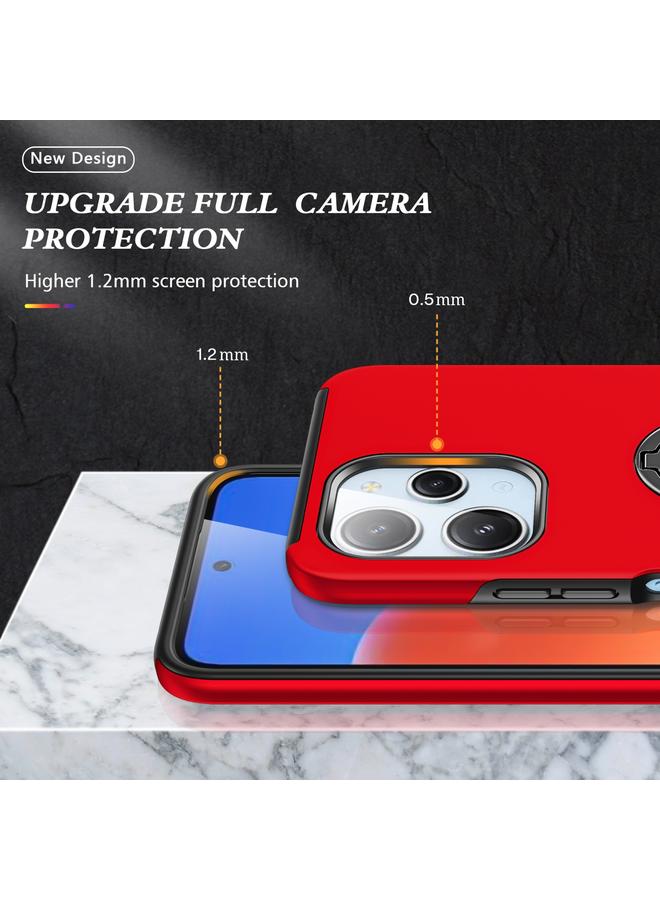 S-TOP Case For Redmi 12 4G PC Hybrid TPU Magnetic Ring Holder Phone Case - Image 5