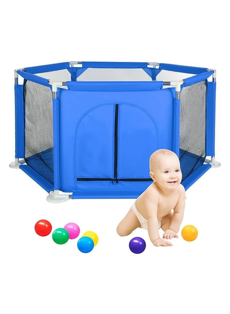 كيكو خيمة سياج لسلامة الأطفال خفيفة الوزن وقابلة للغسل ومحمولة باللون الأزرق مع المتانة - Image 1