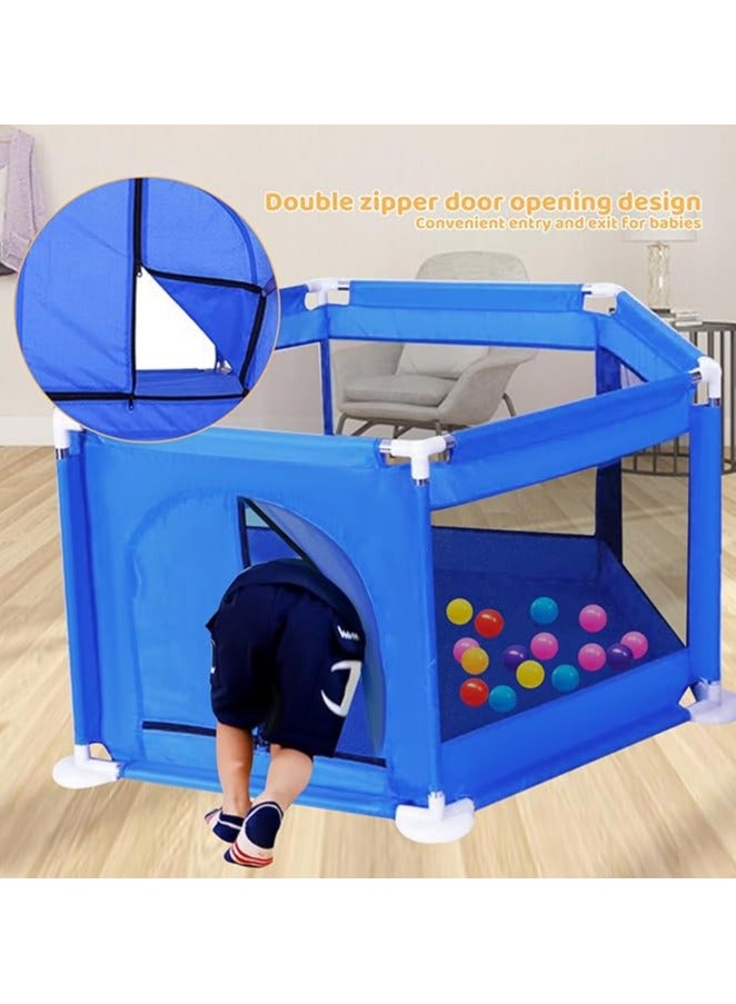 كيكو خيمة سياج لسلامة الأطفال خفيفة الوزن وقابلة للغسل ومحمولة باللون الأزرق مع المتانة - Image 3
