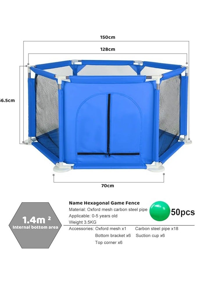 كيكو خيمة سياج لسلامة الأطفال خفيفة الوزن وقابلة للغسل ومحمولة باللون الأزرق مع المتانة - Image 5