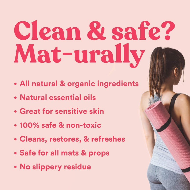 أسوترا رذاذ Asutra Yoga Mat Cleaner (وردة حلوة مهدئة) 4 أونصة - لا توجد بقايا زلقة الزيوت العطرية العضوية العميقة للياقة البدنية معدات الصالة الرياضية المنشفة الدقيقة - Image 5