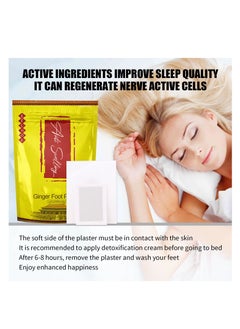 Anti-Swelling Ginger Detox Foot Patch Improves Sleep Quality Weight Loss Weight Loss Patch Healthy Calcium Ginger Foot Pads Relieve Stress, Improve Sleep and Foot Care