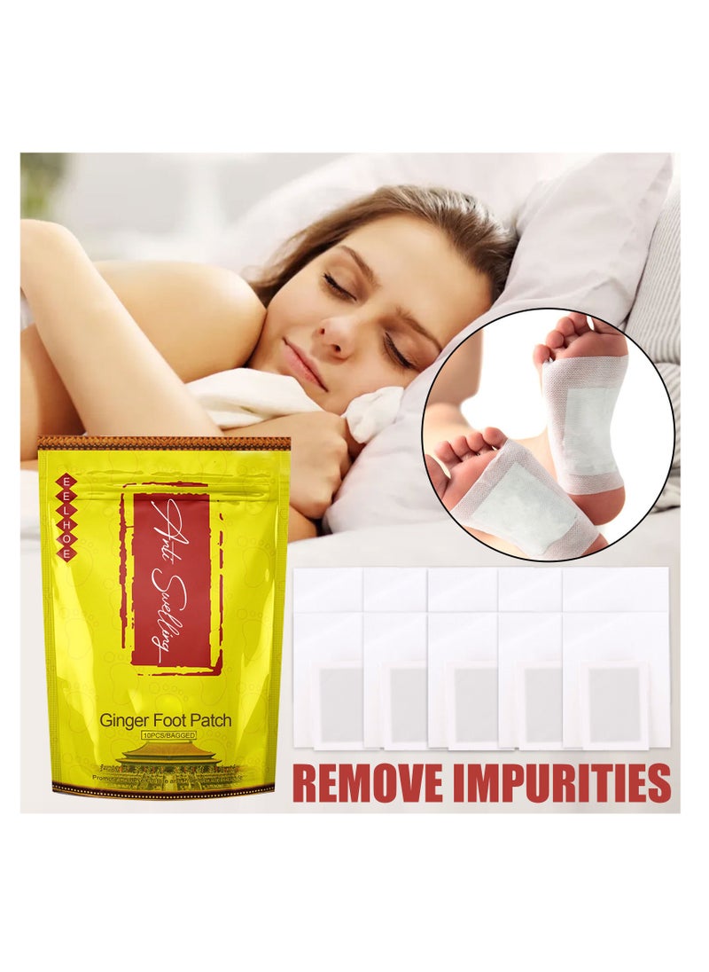 EELHOE - Anti-Swelling Ginger Detox Foot Patch Improves Sleep Quality Weight Loss Weight Loss Patch Healthy Calcium Ginger Foot Pads Relieve Stress, Improve Sleep and Foot Care - Image 1