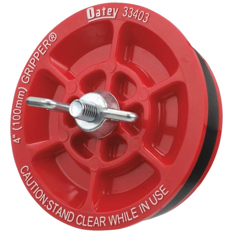 Oatey 33403 Plastic Plug with Galvanized screw and wing nut 4Inch Red