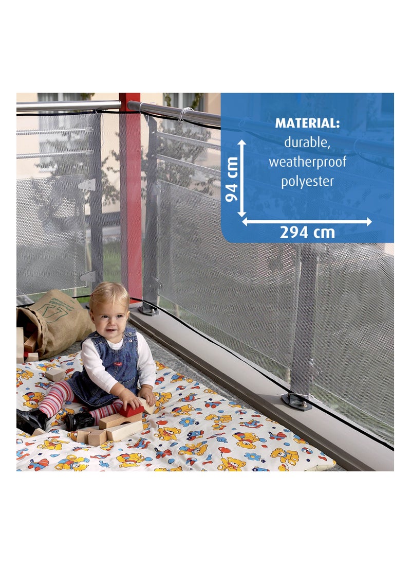 REER - Reer Balcony Net, Durable, Weatherproof Nylon Protective Net for Outdoors, 294 x 94 cm. - Image 1