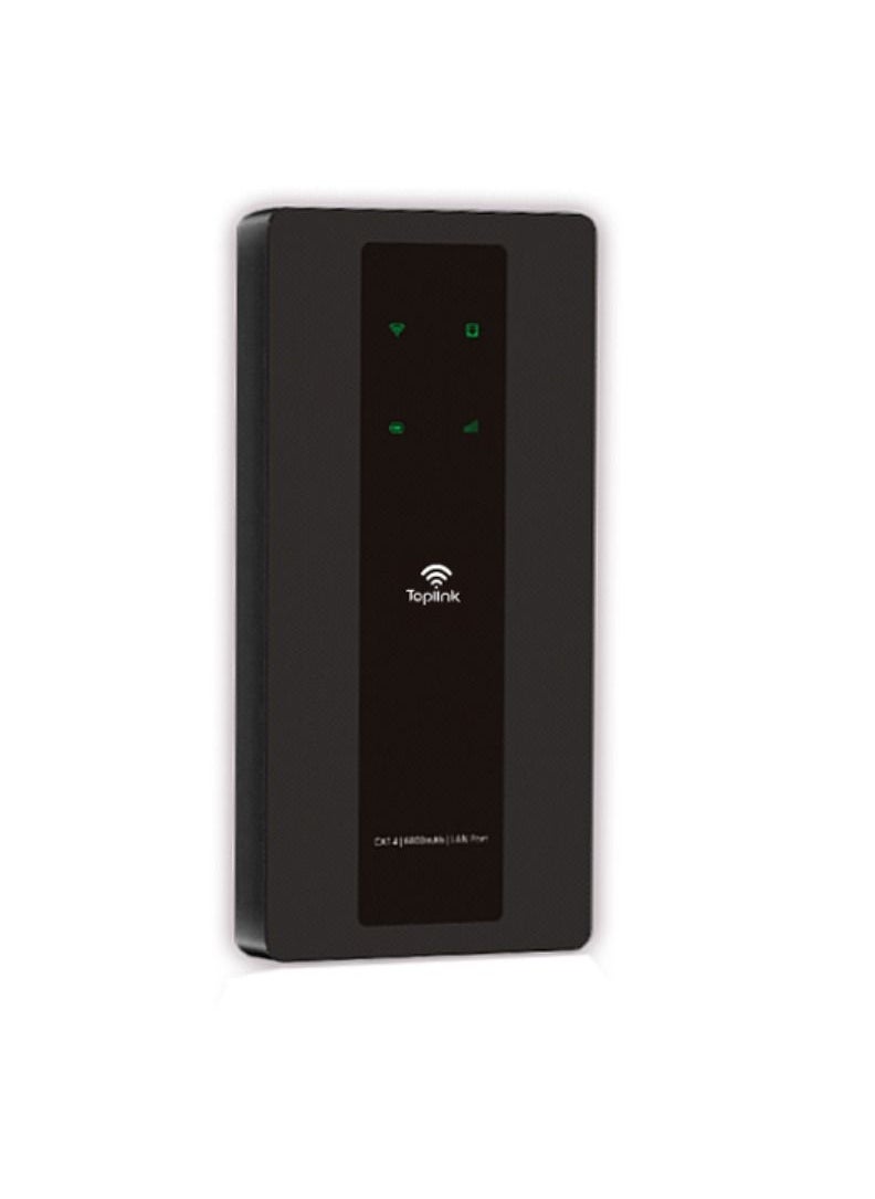 Generic - Mobile 4G+ Wifi LTE With RJ45 Lan Cable and 6000mah Battery With LED Indicator 4 Light  HW85 BLACK - Image 1
