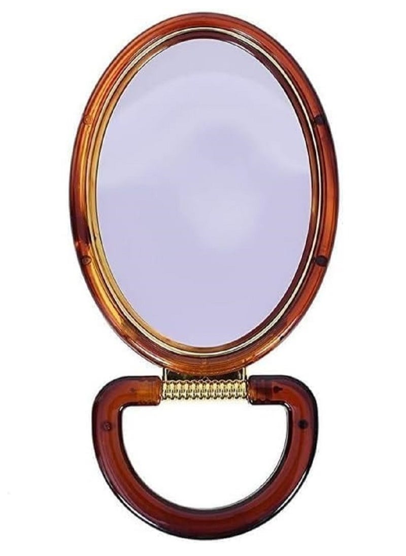 Generic Makeup mirror mounted on the table top - on both sides for the bathroom - hairdressing table - barber shop - salons - double-sided - natural view - 5 times magnified view (size 23*15 cm)  - Image 2