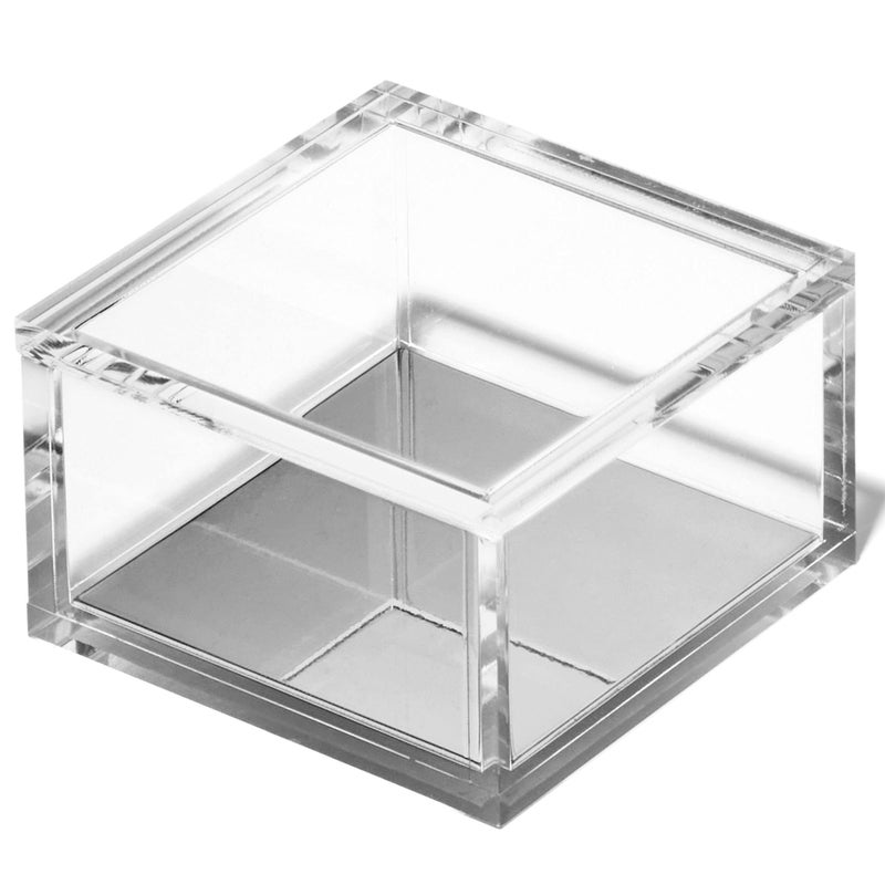 OfficeGoods Acrylic Desk Organizer w/Silver Base â€“ Functional & Elegant Odds & Ends Box for Display or Storage â€“ Perfect for Home or Office, Kitchen, Bathroom Vanity, Curio Display - Small - Image 3