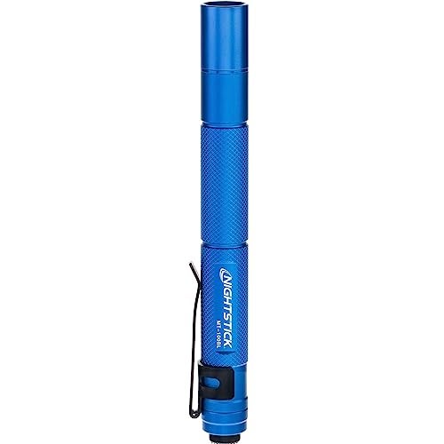 Nightstick MT-100BL Mini-TAC Metal LED Flashlight - 2 AAA, 5.4 in (137 mm), Blue - Image 1