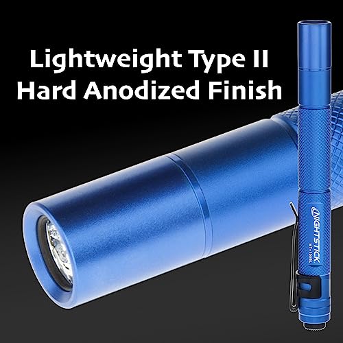 Nightstick MT-100BL Mini-TAC Metal LED Flashlight - 2 AAA, 5.4 in (137 mm), Blue - Image 4