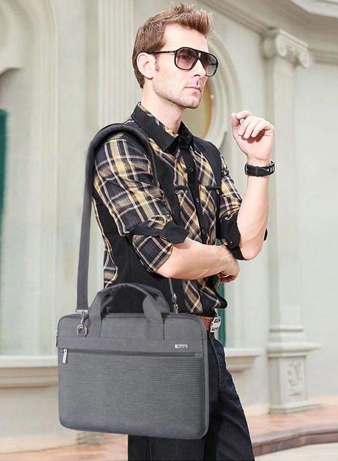 Voova Laptop Bag 15.6 Inch, 360° Protective Laptop Case Sleeve Compatible with MacBook Air 15 M2/M3/M4, MacBook Pro 15/16, 15-16” Lenovo Dell Hp, Waterproof Computer Bag Slim Briefcase, Grey - Image 2